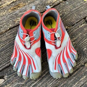 Vibram Orange and Gray Five-Finger Shoes